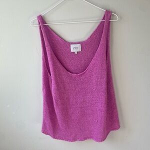 Pink knit tank